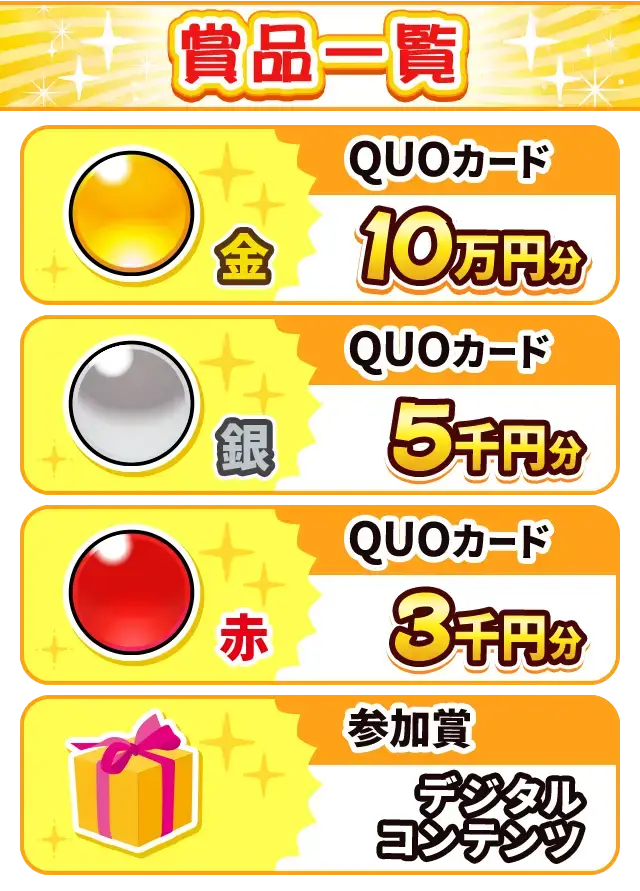 賞品一覧